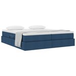 vidaXL Lit avec rangement et matelas Bleu 200 x 200 cm Polyester