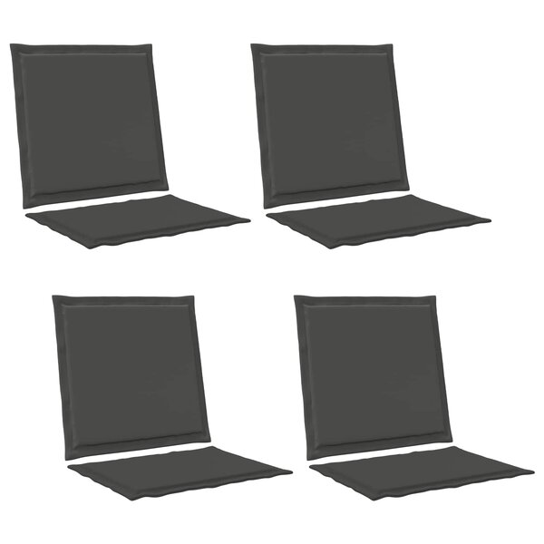 vidaXL Coussins de siège et de dos 4 Pièces Anthracite 47 x 45 x 2 cm
