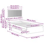 vidaXL Cadre de lit avec rangement et tête de lit Chêne Sonoma