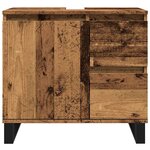vidaXL Armoire de lavabo de salle de bain vieux bois 65x33x60 cm