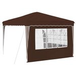 vidaXL Tente de fête pop-up 288 x 288 x 245 cm Marron Tissu Oxford