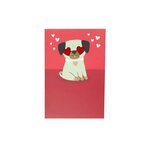 Carte saint-valentin - chiot coeurs - draeger paris