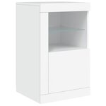 vidaXL Armoire latérale avec éclairage LED blanc bois d'ingénierie