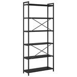 vidaXL Étagère Chêne noir 40 x 30 x 85 cm Bois d'ingénierie