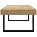 vidaXL Table basse Marron clair et noir 120x60x40 cm MDF et fer