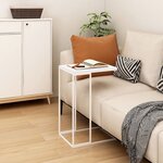 vidaXL Table d'appoint Blanc 40x30x59 cm Bois d'ingénierie