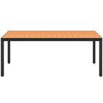 vidaXL Ensemble à Manger de jardin 7Pièces PVC résine tressée noir marron
