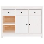 vidaXL Buffet Blanc 100x35x74 cm Bois massif de pin