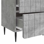 vidaXL Cabinet de chevet 2 Pièces Gris béton 43 x 34 5 x 49 5 cm