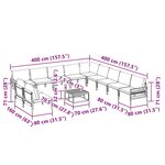 vidaXL Ensemble de canapé de jardin 12 Pièces Anthracite Acier