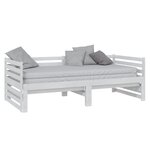 vidaXL Lit coulissant sans matelas blanc 2x(90x200) cm