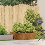 vidaXL Jardinière rouillé 80x80x30 cm acier inoxydable