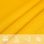 vidaXL Voile d'ombrage 160 g/m² triangulaire jaune 5x5x6 m PEHD