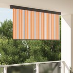 vidaXL Store Roulant Extérieur Manuel Jaune et bleu 200 x 250 cm tissu