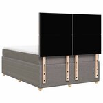 vidaXL Sommier à lattes de lit avec matelas Taupe 140x200 cm Tissu