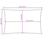 vidaXL Voile de parasol tissu oxford rectangulaire 2x5 m vert foncé
