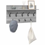 vidaXL Porte-manteau mural avec étagère Sonoma gris 80 x 40 x 12 cm
