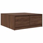 vidaXL Table basse avec tiroirs chêne marron 100x100x40 cm