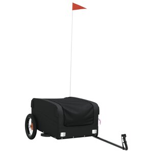 vidaXL Remorque de vélo noir 30 kg fer