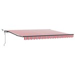 vidaXL Auvent rétractable Rouge et Blanc 400 × 350 cm Polyester