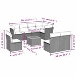 vidaXL Salon de jardin 9 Pièces avec coussins gris résine tressée