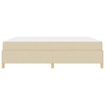 vidaXL Lit à ressorts Crème et Beige et Blanc 180 x 200 cm tissu