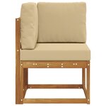 vidaXL Canapé d'angle extérieur Bois d'Acacia Massif