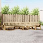 vidaXL Ensemble de canapés d'extérieur 9 Pièces Blanc et Beige
