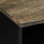 vidaXL Table basse gris clair 80x54x40 cm bois massif de manguier