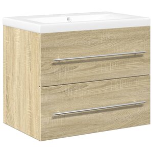 vidaXL Ensemble de meubles de salle de bain 2 Pièces chêne sonoma