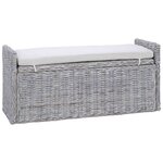 vidaXL Banc de rangement Blanchiment 110 x 40 x 50 cm Rotin