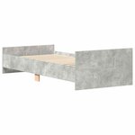vidaXL Cadre de lit sans matelas gris béton 90x200 cm