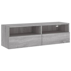 vidaXL Meuble TV mural sonoma gris 100x30x30 cm bois d'ingénierie