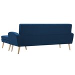 vidaXL Canapé en forme de L revêtement en tissu 186x136x79 cm bleu