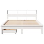 vidaXL Lit bibliothèque sans matelas blanc 160x200 cm bois pin massif