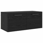 vidaXL Meuble mural Chêne noir 80 x 36.5 x 35 cm Bois d'ingénierie