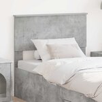 vidaXL Tête de lit Gris béton 90 cm Bois d'ingénierie
