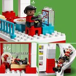 Lego 10970 duplo la caserne et l'hélicoptere des pompiers  avec jouet camion push & go pour les enfants de 2 ans et plus