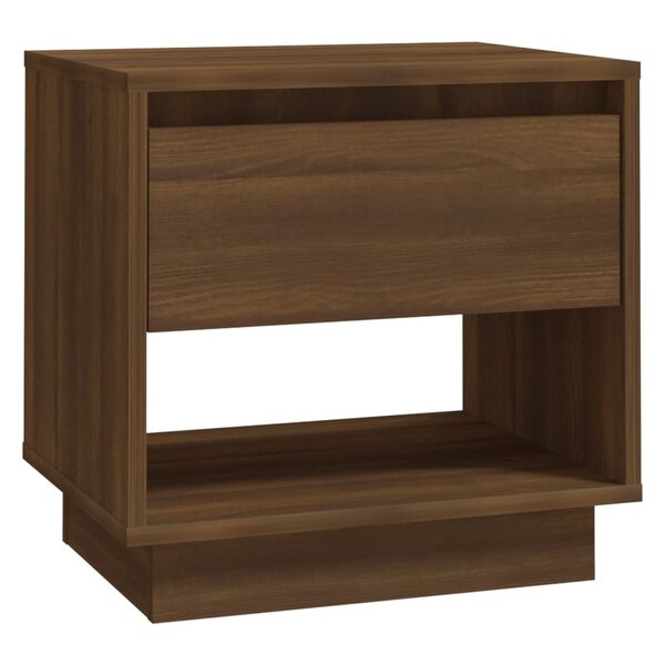 vidaXL Table de chevet Chêne marron 45x34x44 cm Aggloméré