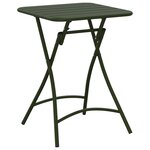Table de jardin pliante vidaXL Vert foncé 55x55x73 cm Acier