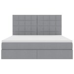 vidaXL Lit avec rangement et matelas Gris clair 160 x 200 cm Polyester