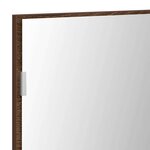 vidaXL Miroir Chêne marron 80 x 37 cm Verre et Bois Ingénierie