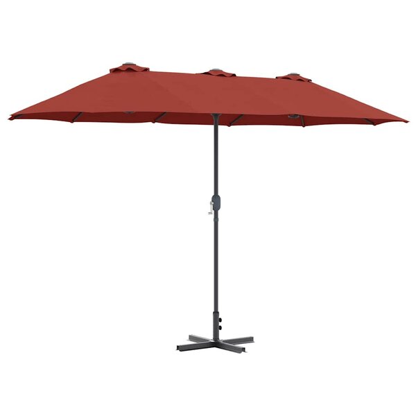 vidaXL Parasol de jardin Couleur terre cuite 370 x 197 x 239 cm