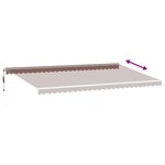 vidaXL Auvent rétractable automatique avec LED marron 600x350 cm