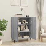 vidaXL Buffet Sonoma gris 70x34x90 cm Bois d'ingénierie