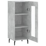 vidaXL Buffet Gris béton 34 5x34x90 cm Bois d'ingénierie