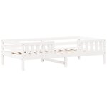 vidaXL Cadre de lit avec toit blanc 90x200 cm bois de pin massif