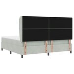 vidaXL Lit à ressorts avec matelas Gris clair 200 x 200 cm Velours