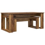 vidaXL Ensemble de tables basses 2 Pièces Bois ancien Bois d'ingénierie