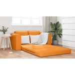vidaXL Canapé-Lit Jaune foncé 148 x 71 x 83 cm tissu